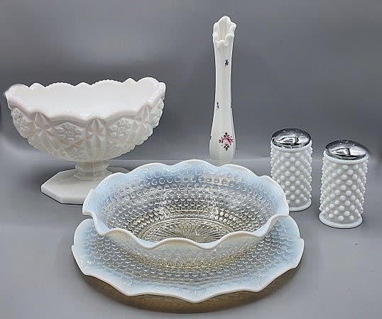 Lot 158: Group of Milk Glass and More
