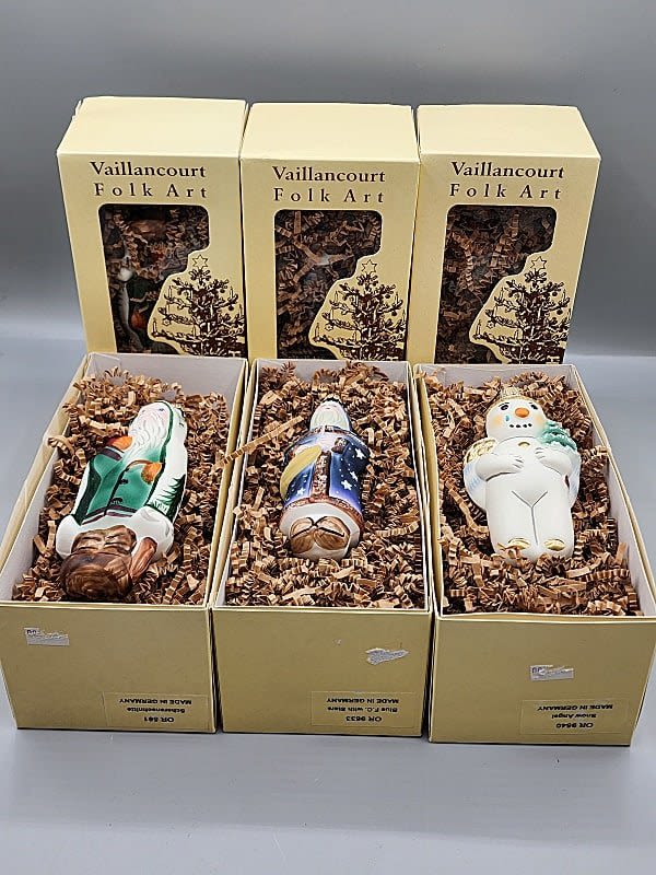 Lot 191: 6 Vaillancourt German Folk Art Ornaments