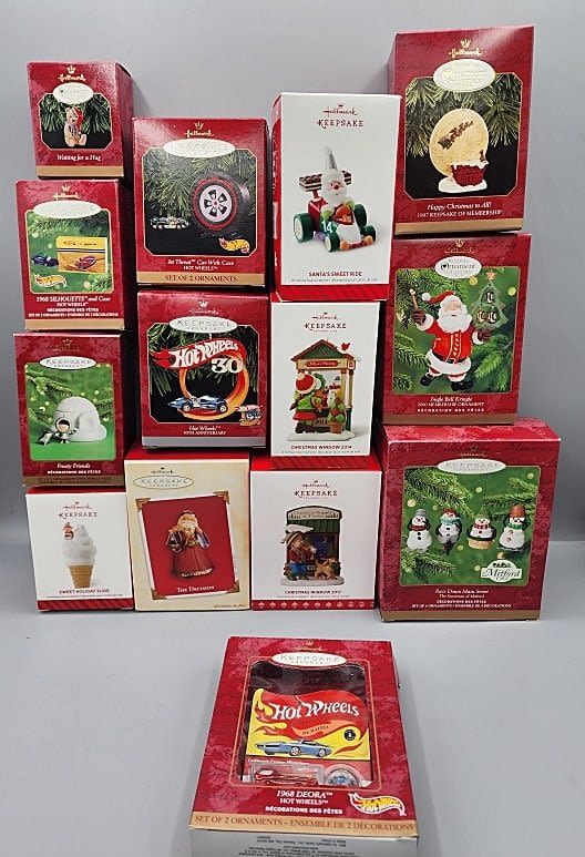 Lot 193: 14 Hallmark Keepsake Ornaments in Boxes