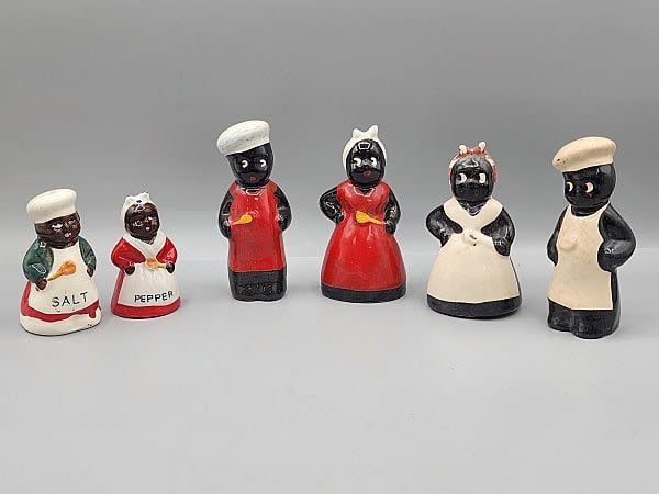 Lot 222: Vintage Salt and Pepper Shakers-3 Pairs Black Americana