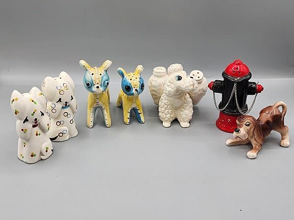 Lot 223: Vintage Salt and Pepper Shakers-4 Pairs MCM Animals