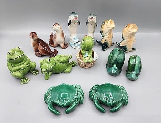 Lot 231: Vintage Salt and Pepper Shakers-Water Creatures