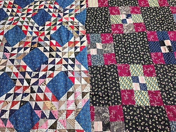 Lot 160: 2 Antique c1900 Quilt Tops
