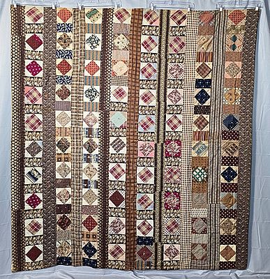 Antique c1890 Square in a Square Comfort measuring 75 by 82 inches. It is comprised of 80 