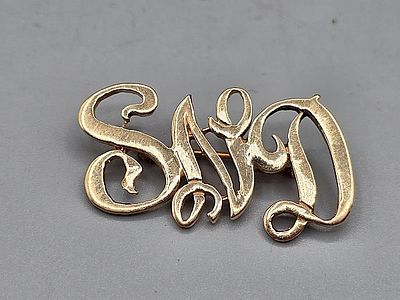 Vintage 14K SND Initial Brooch. Vintage 14K "SND" Initial Brooch. The lot includes a vintage