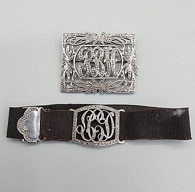 Vintage and Antique Sterling Initial Jewelry. The lot includes vintage and antique sterling