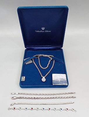 5 Pieces of Sterling Jewelry. Four sterling bracelets to include two 7.5” Rope Bracelets, a 7.5”