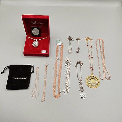 10 Sterling Necklaces. A total of ten necklaces to first include 5 sterling necklaces described