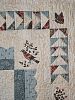 John Hewson Reproduction Quilt measuring 77x100". In the center are 2 late 18th century repro Image - 7