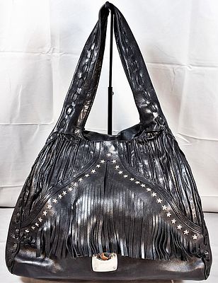 Jimmy Choo Studded Shoulder Bag. This is a Jimmy Choo leather studded shoulder bag which 