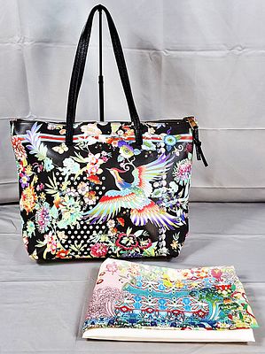 Johnny Was Dreamer Noir Tote. This is a Johnny Was Dreamer Noir tote bag and it comes with a 