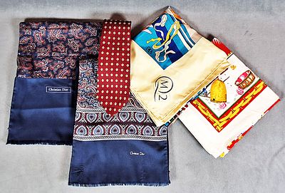 Collection of Designer Scarves. There are 5 designer scarves and ties which are included. There 