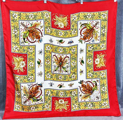 Gucci Flora Silk Scarf. A Gucci silk scarf designed by Vittorio Accornero in the 1970s. The 