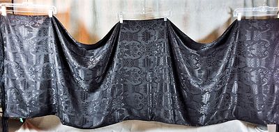 Black Silk Shawl with Fringe. This is a black silk shawl with fringe along the edges by 