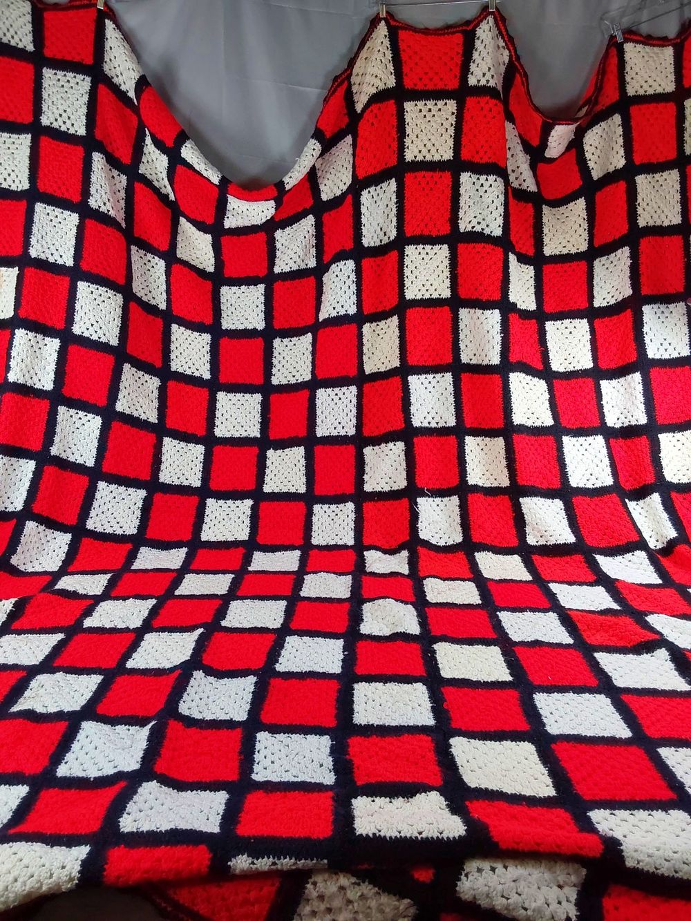 Lot 206: Large Bed Sized Granny Square Afghan
