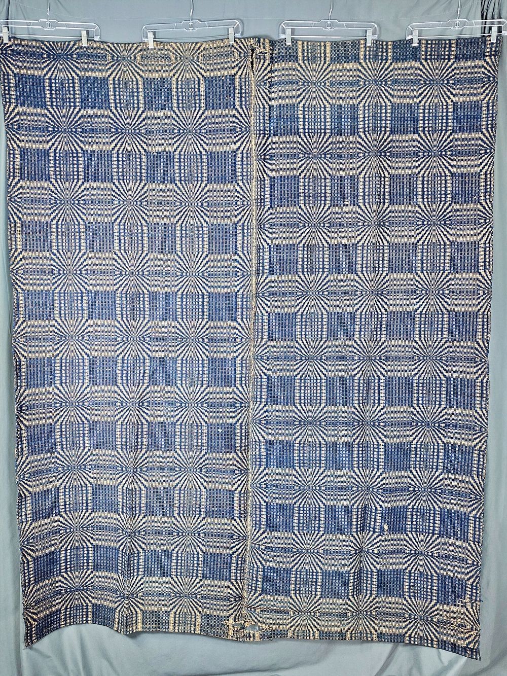 Lot 194: Antique 19th Century Geometric Overshot Coverlet