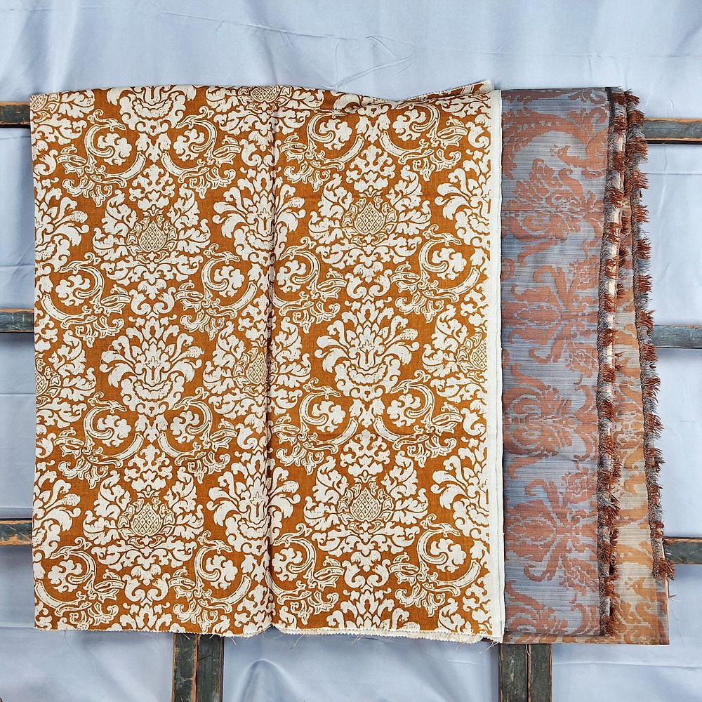 Lot 206: Curtain Valance and Linen Fragment