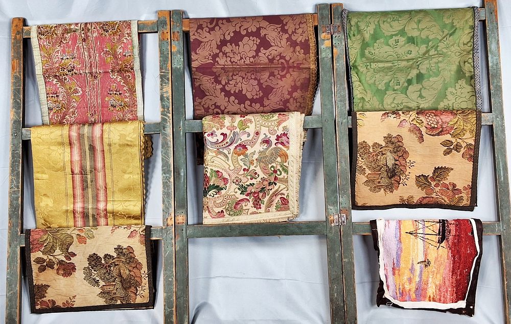 Lot 207: 8 Decorated Damask Panels