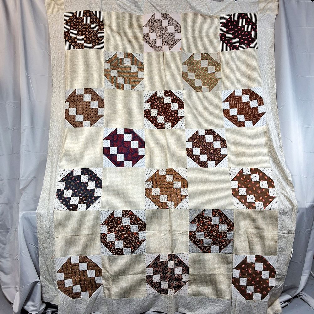 Lot 182: Antique c1880 Prairie Queen Quilt Top