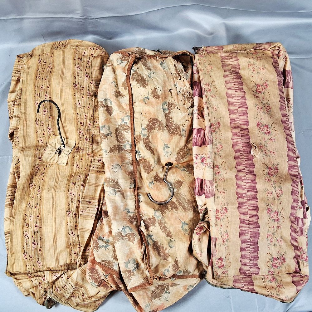 Lot 197: 3 1920s Homemade Closet Garment Bags