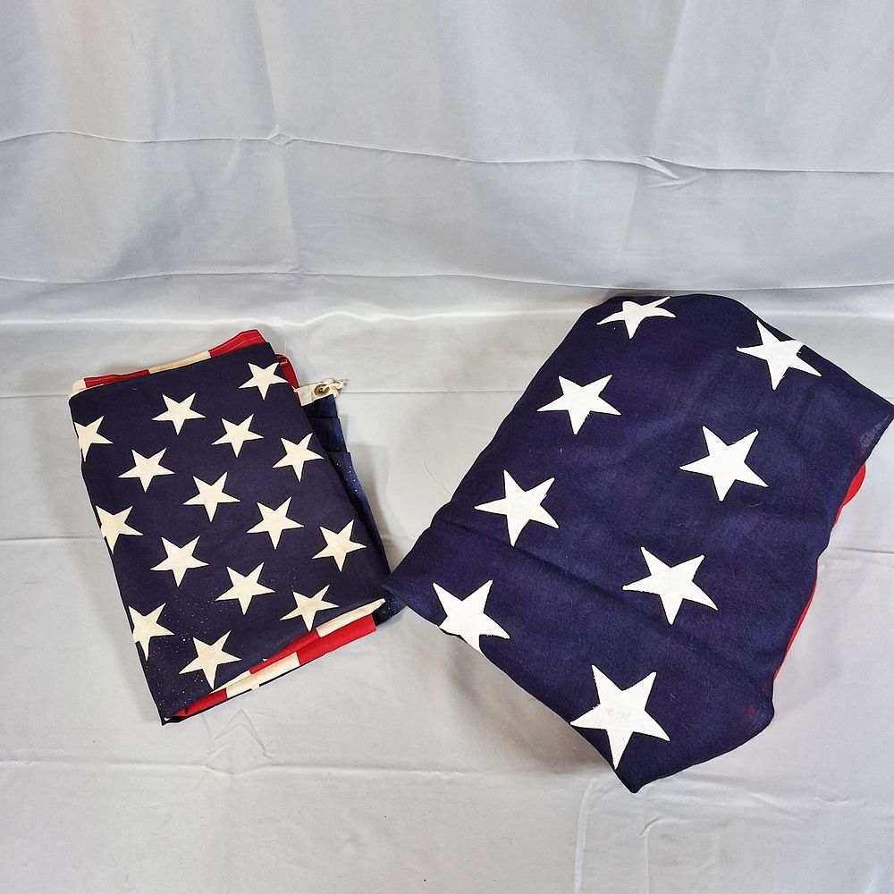 Lot 210: 2 Vintage American Flags - 10'