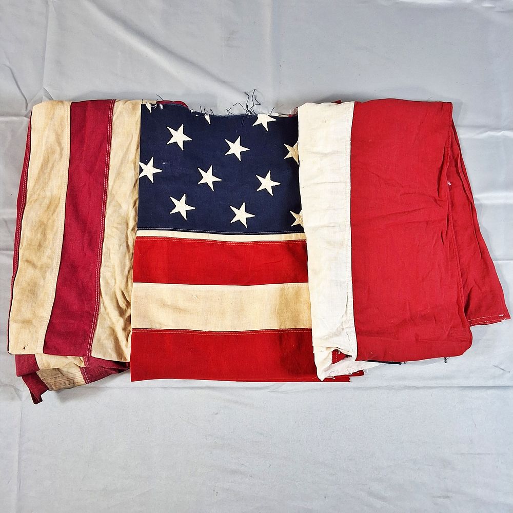 Lot 212: 3 Vintage American Flags