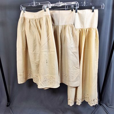 Vintage Late 19th and Early 20th Century Petticoats. There are 3 vintage wool late 19th and 