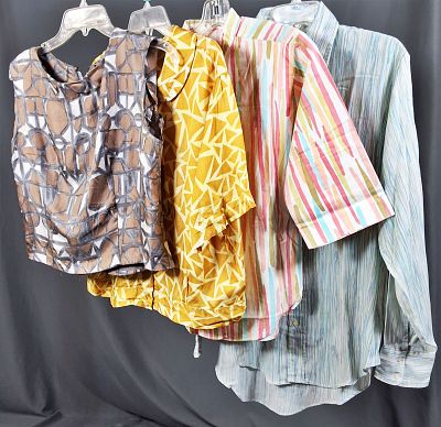 4 Vintage c1960s Women's Blouses. Vintage Lady Manhattan cotton blouse that is a sz 14. It has 
