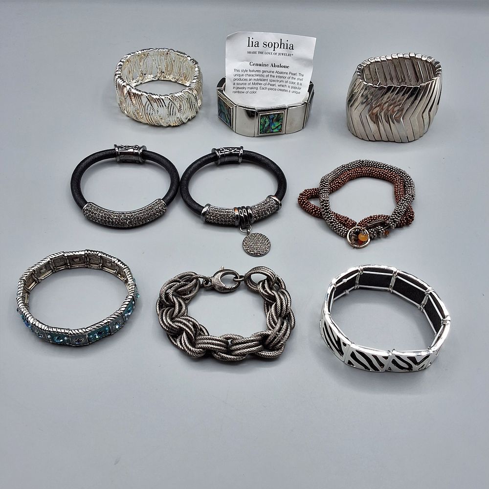 Lot 168: 9 Bracelets with Decorative Accents - Lia Sophia