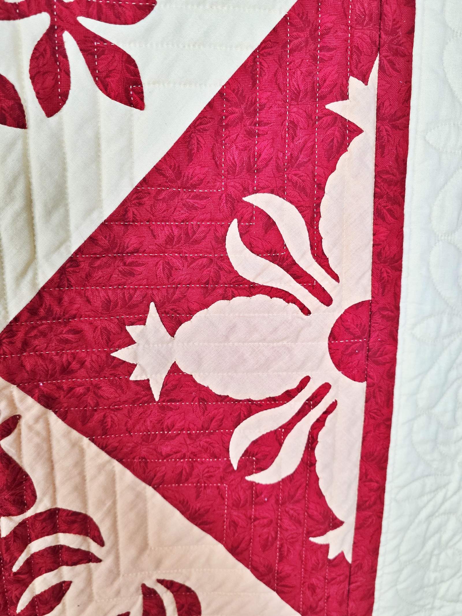Cranberry Arabesque Quilt by Frances Abell Brand