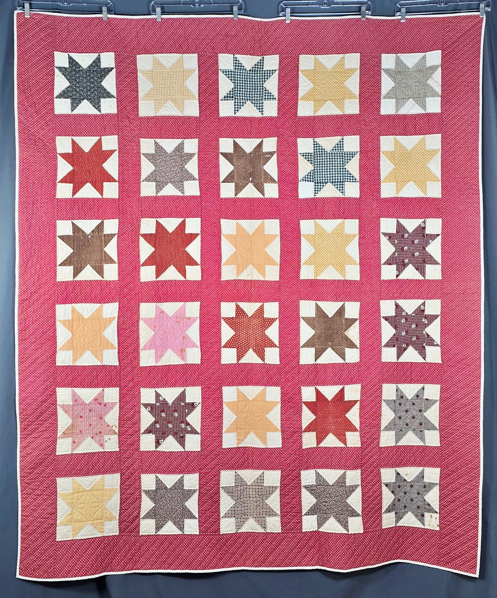 c1900 Ohio Star Quilted by Frances Abell Brand