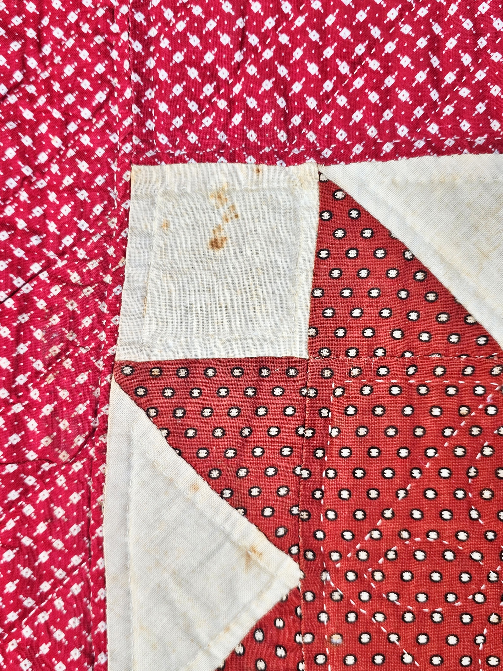 c1900 Ohio Star Quilted by Frances Abell Brand