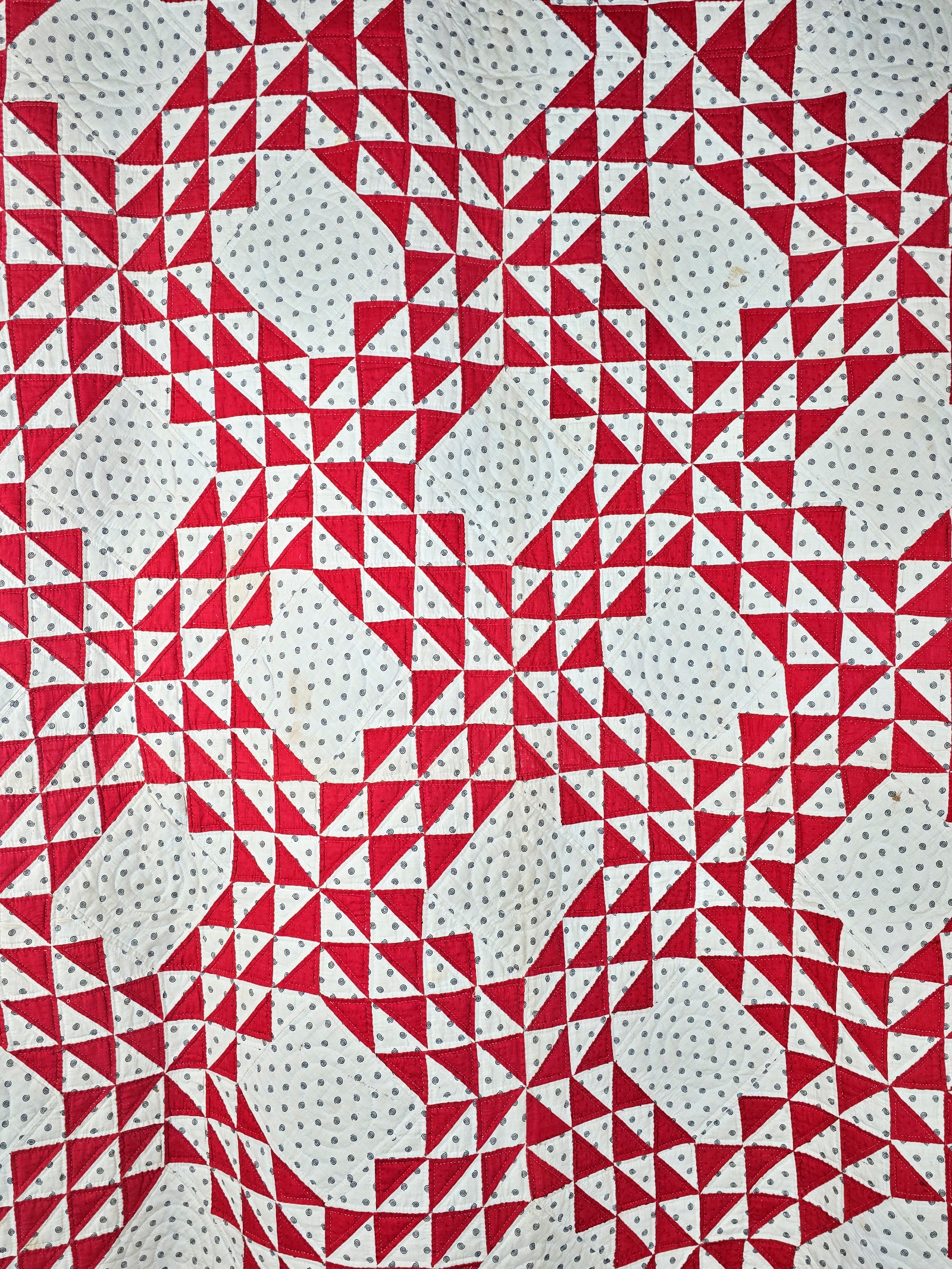 c1900 Ocean Waves Quilted by Frances Abell Brand