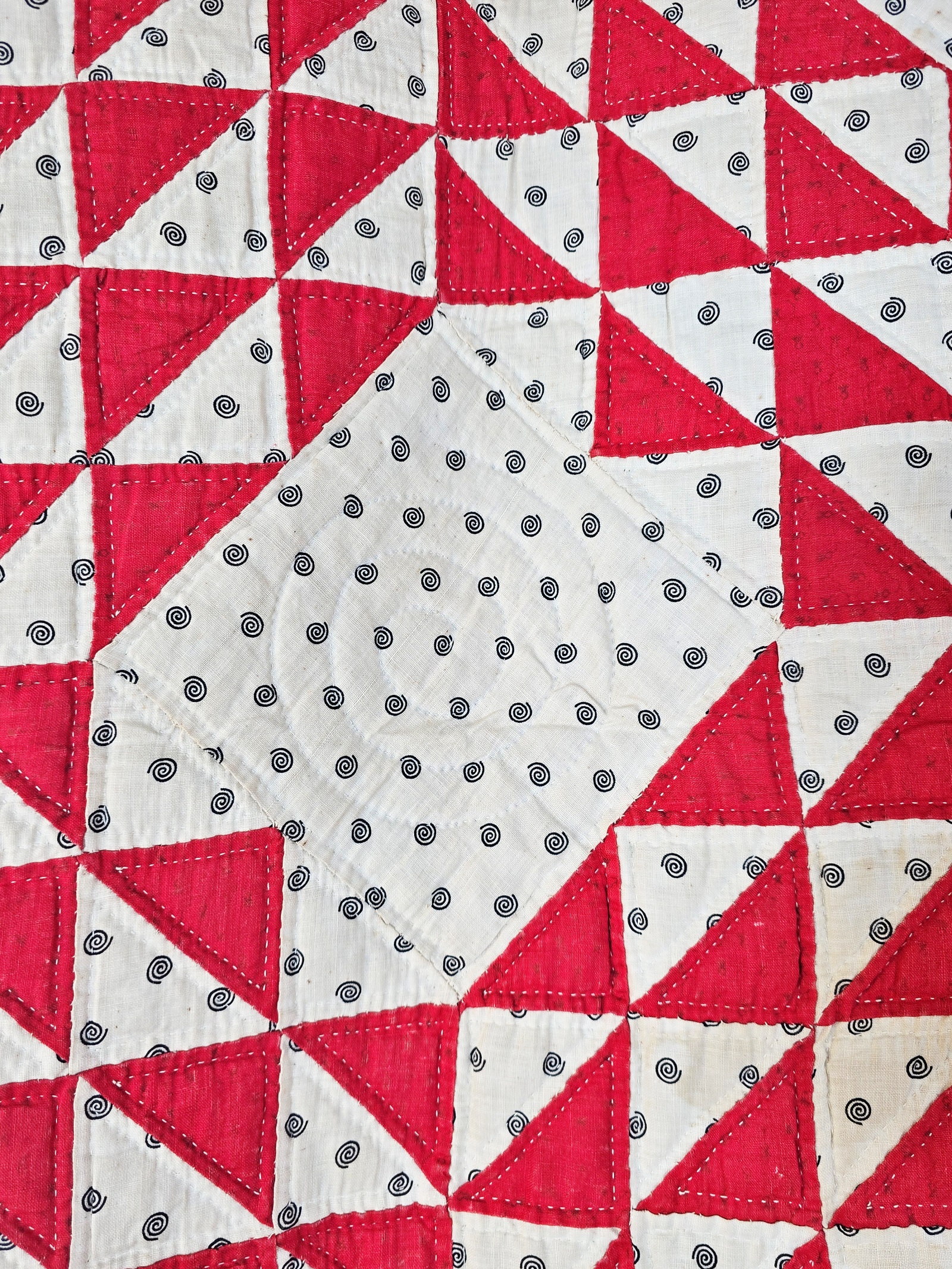 c1900 Ocean Waves Quilted by Frances Abell Brand
