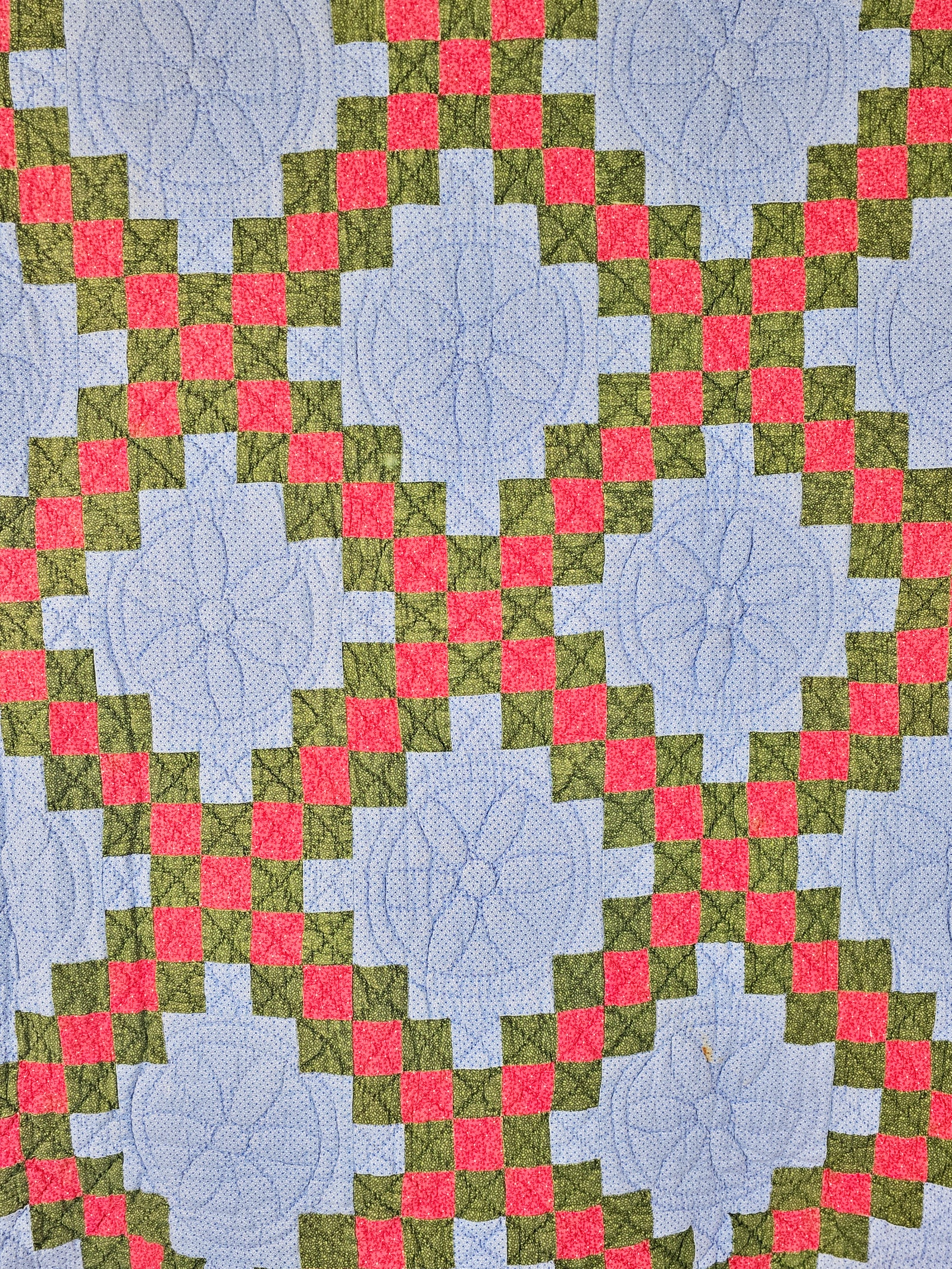 Antique 1880 Double Irish Chain Quilt