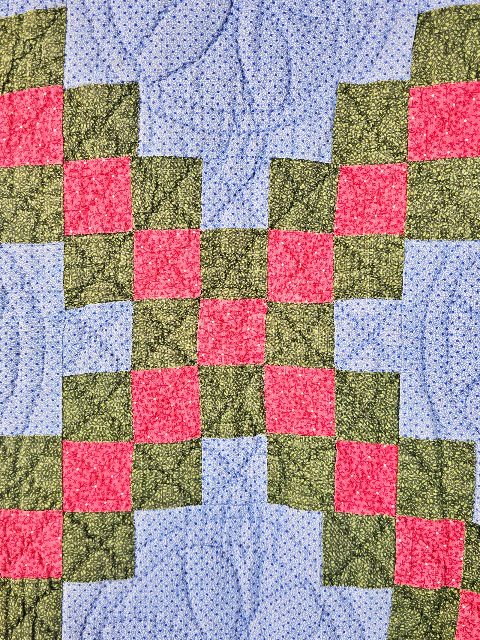 Antique 1880 Double Irish Chain Quilt