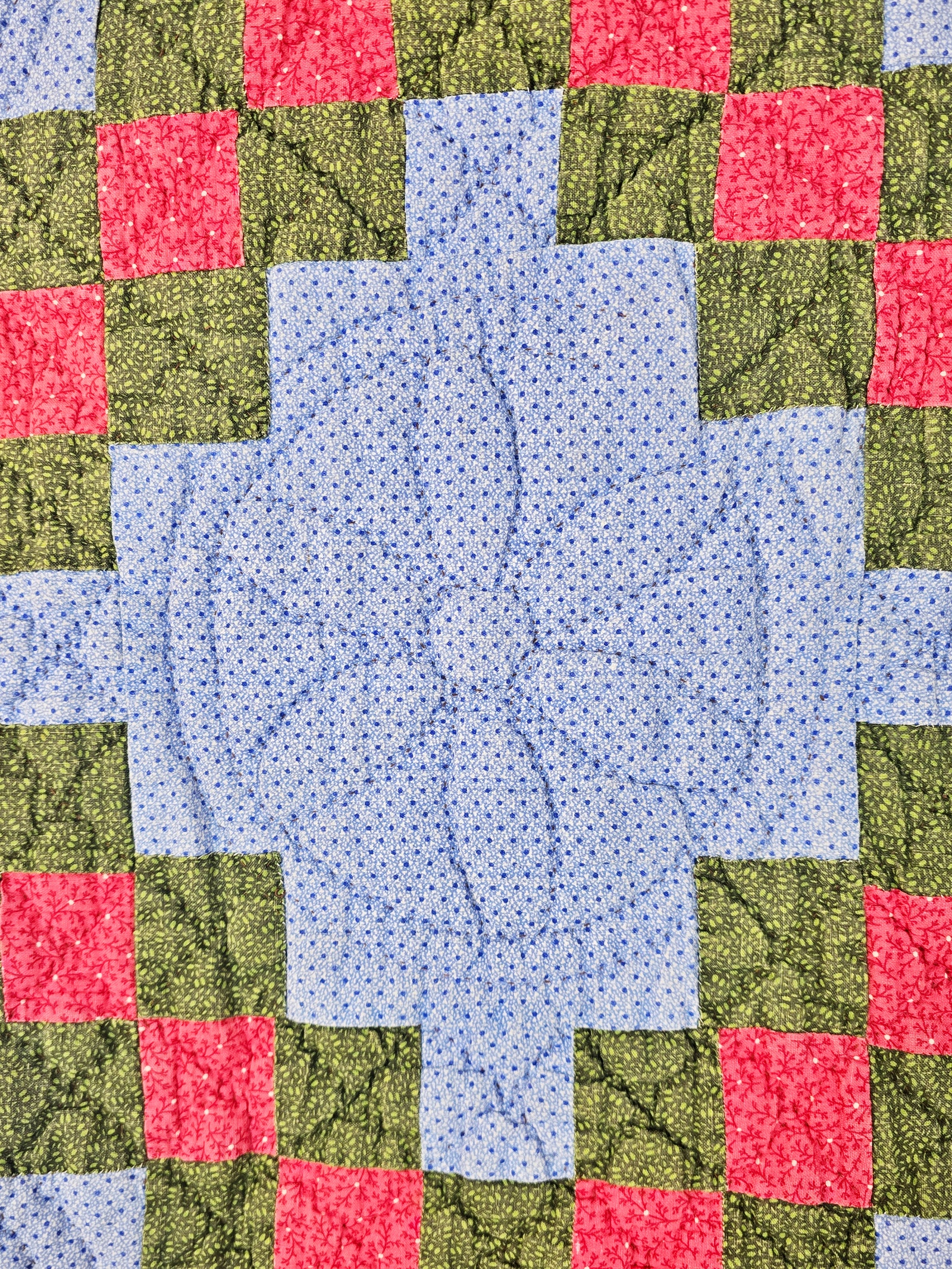 Antique 1880 Double Irish Chain Quilt