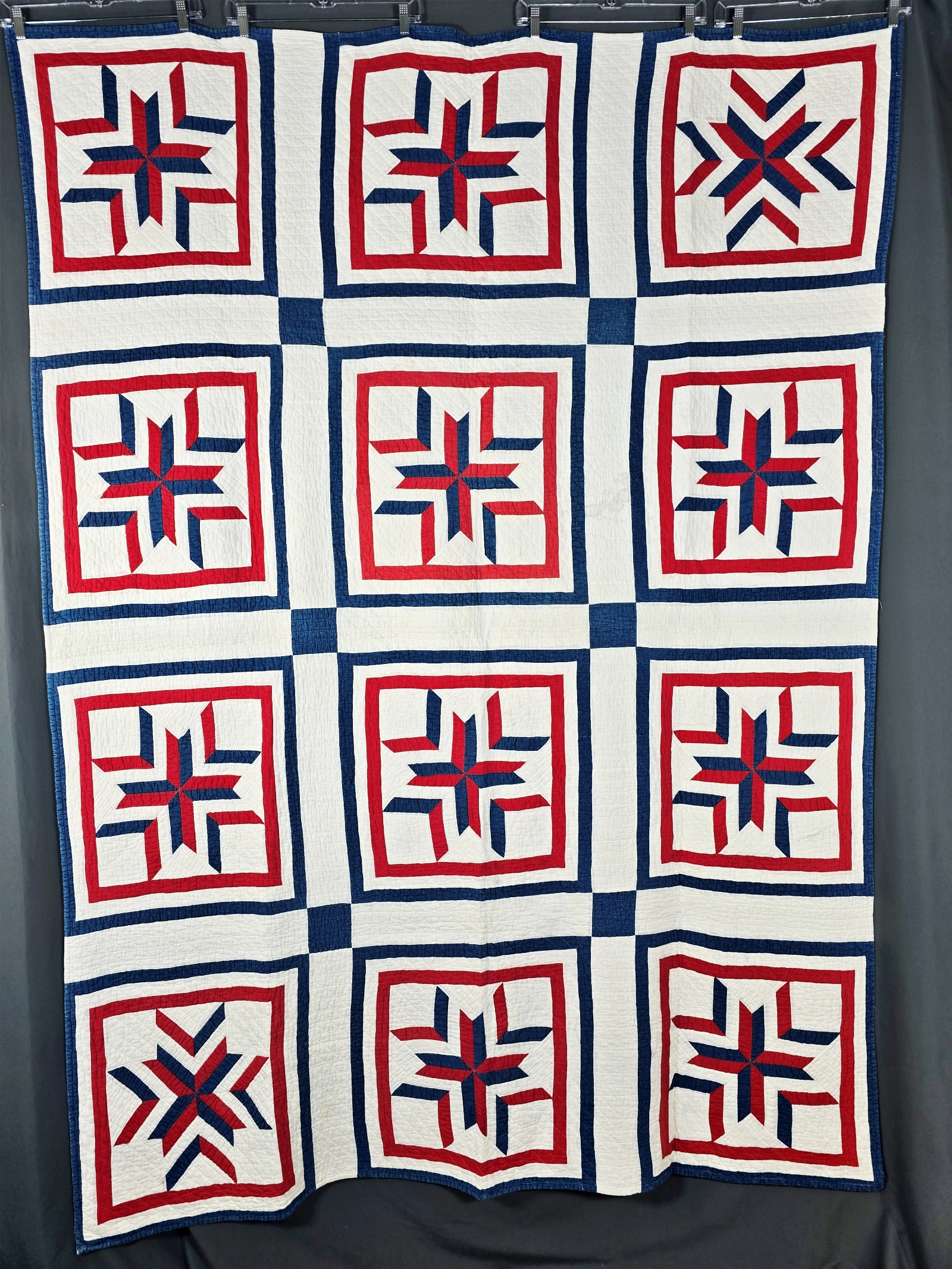 Vintage c1940s Liberty Star Quilt