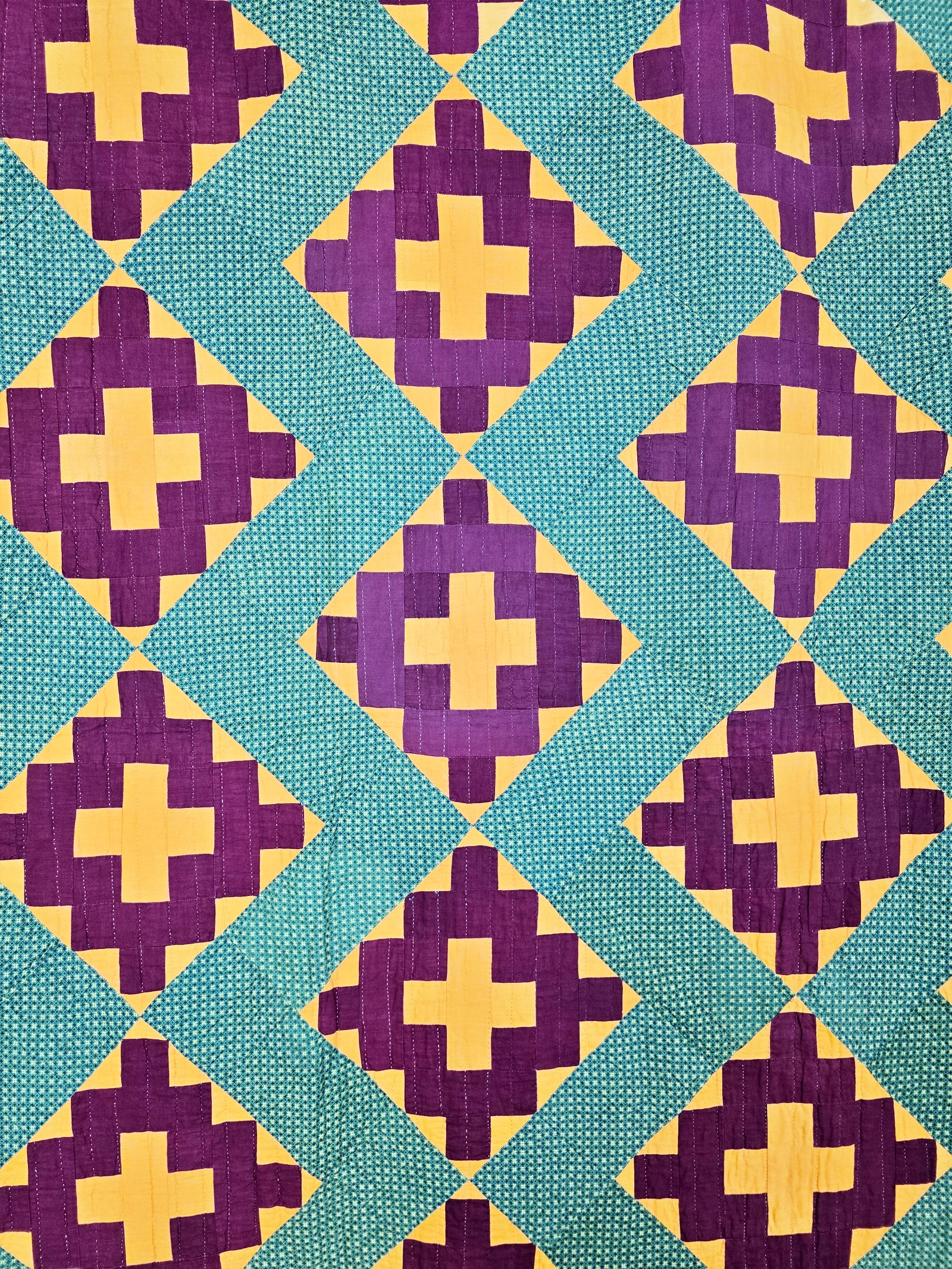 Antique c1870 Album Block Quilt