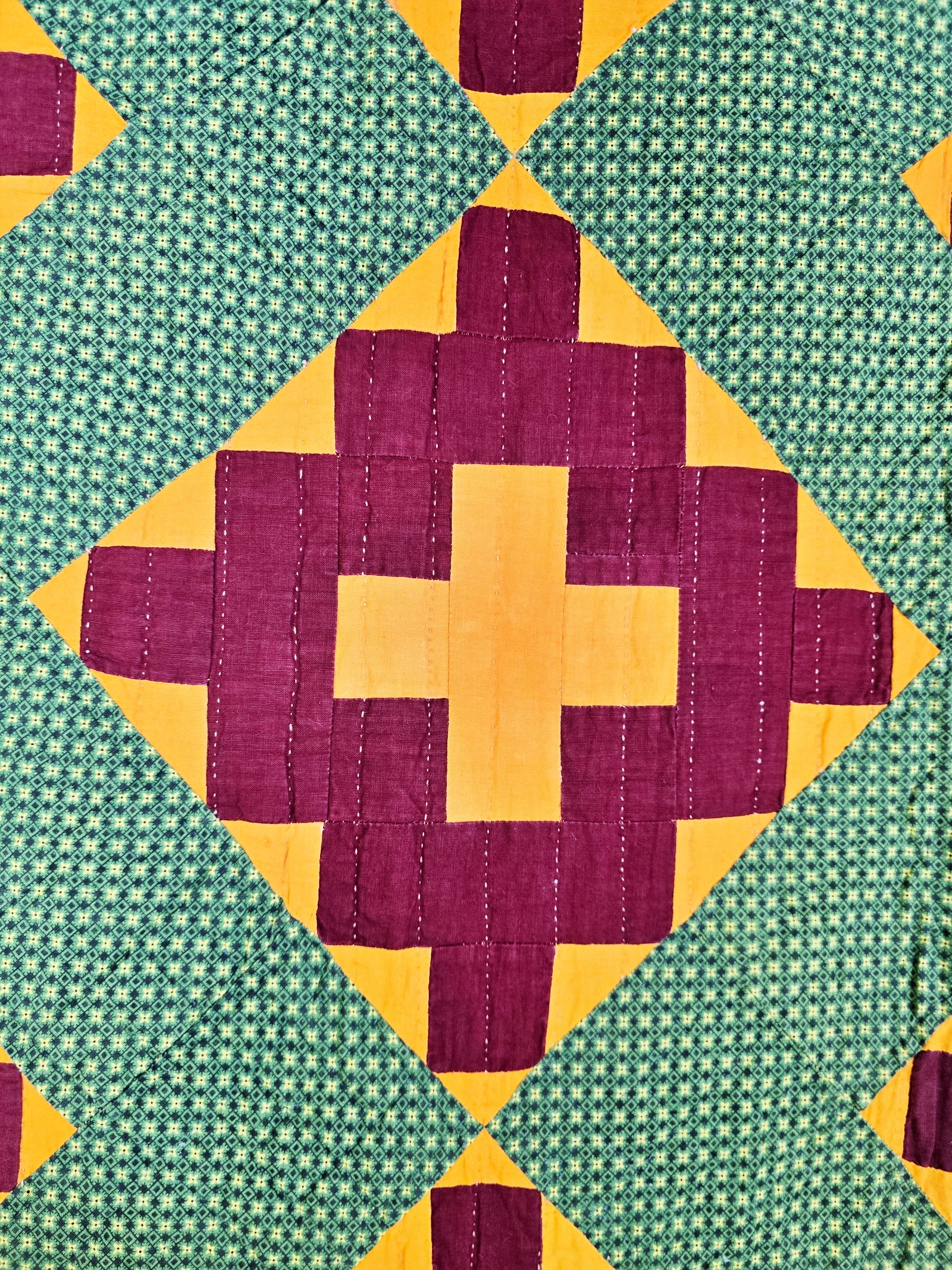 Antique c1870 Album Block Quilt