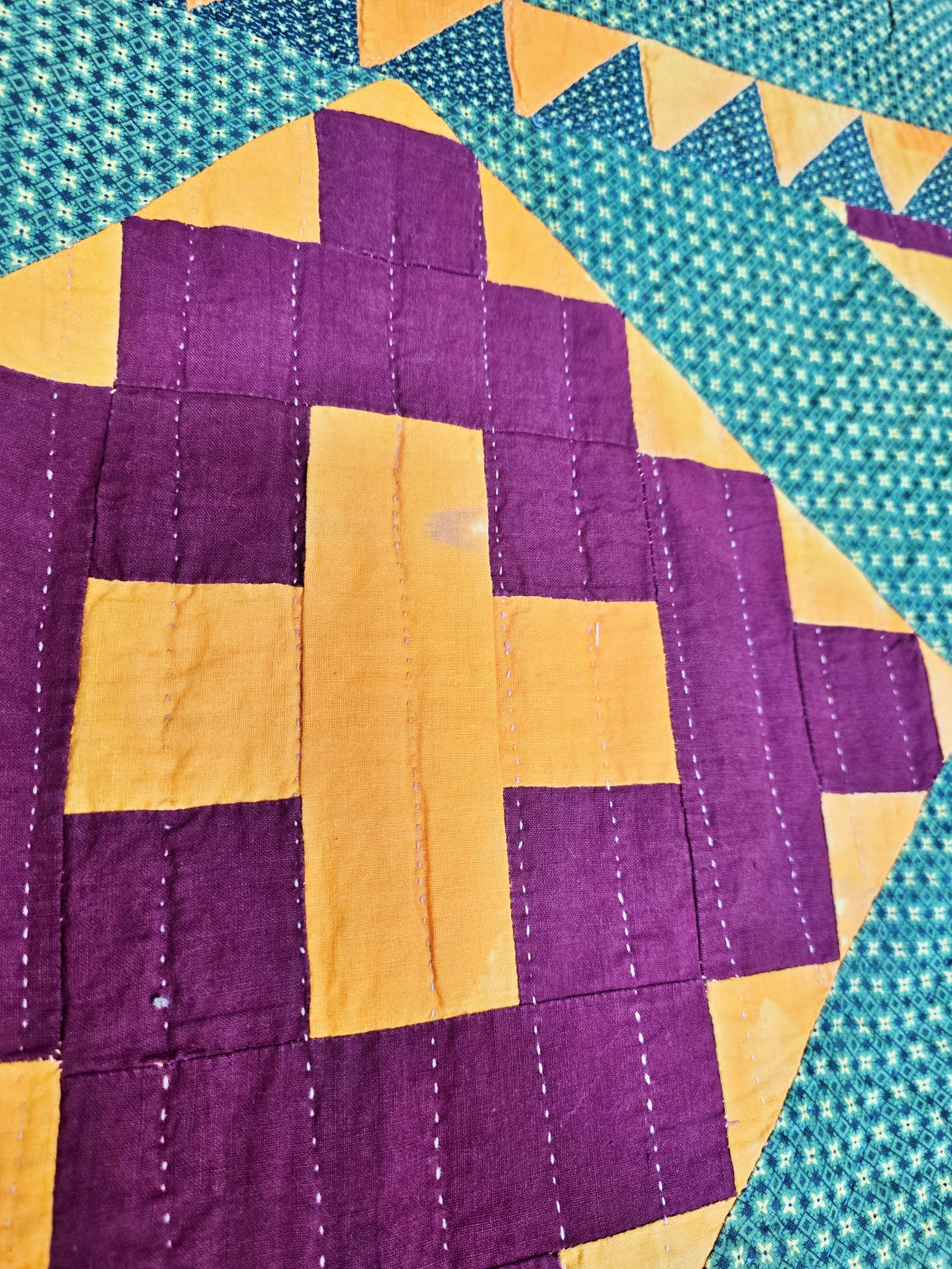Antique c1870 Album Block Quilt