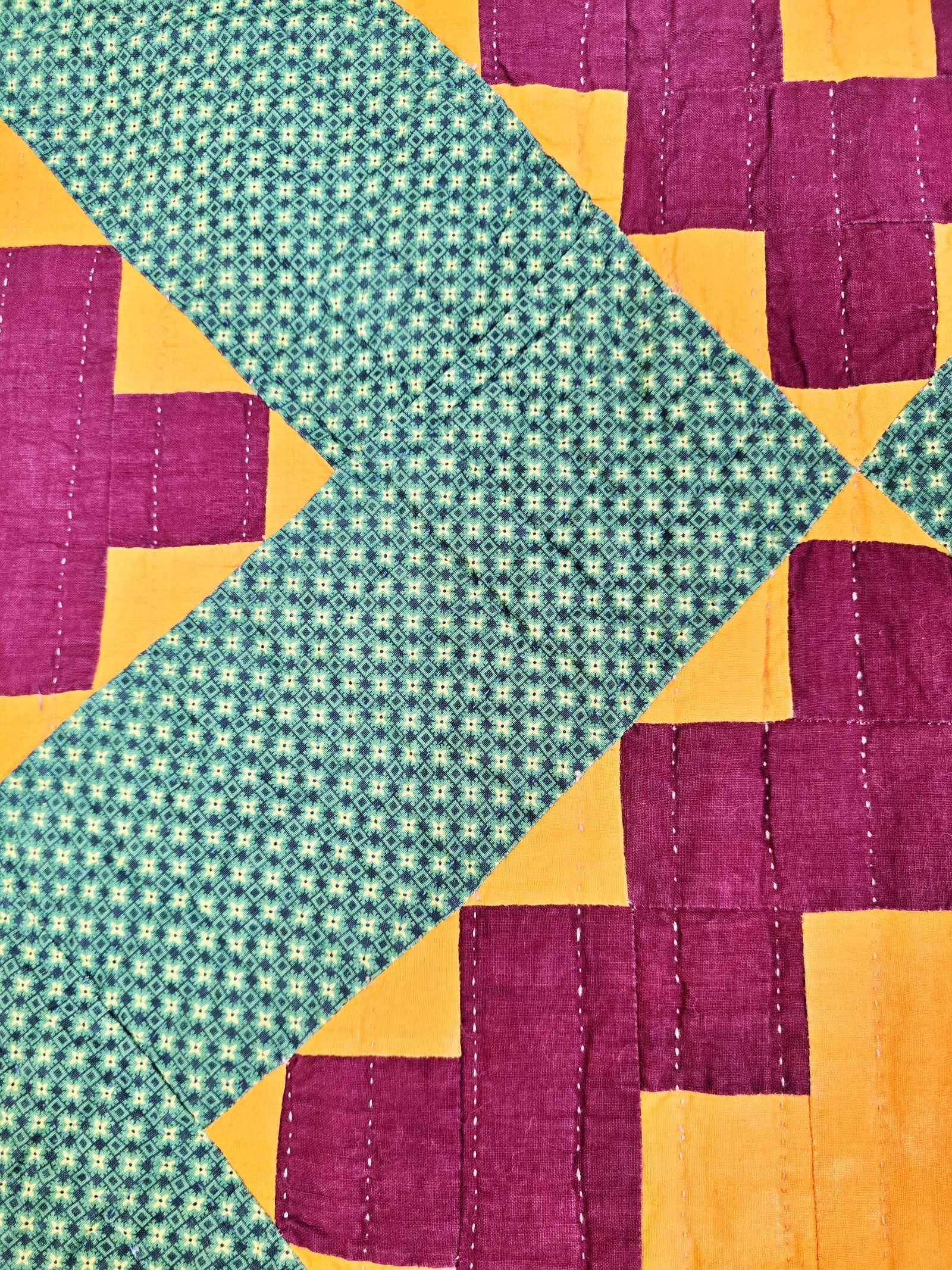 Antique c1870 Album Block Quilt