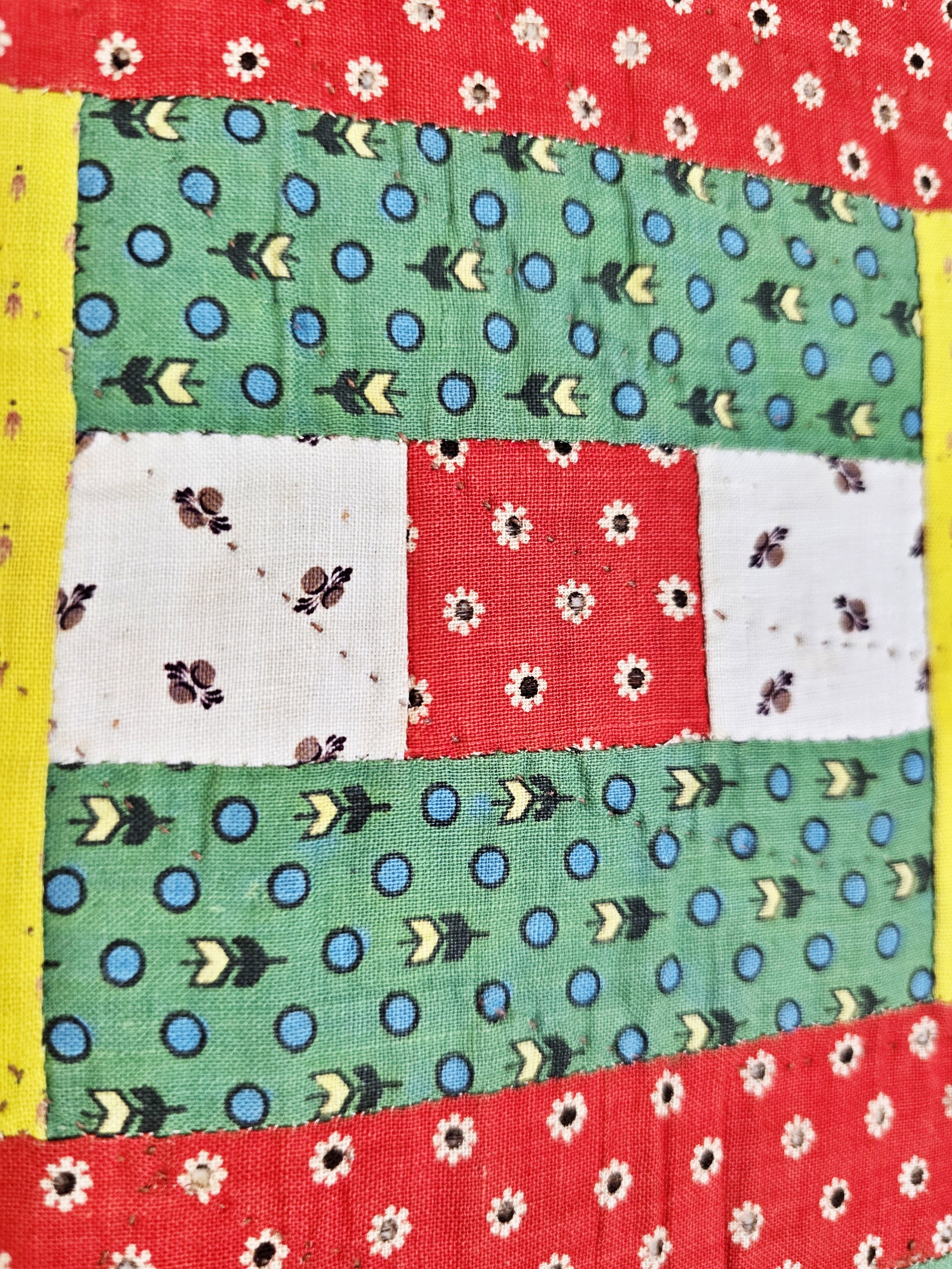 Antique c1870 Court House Steps Quilt