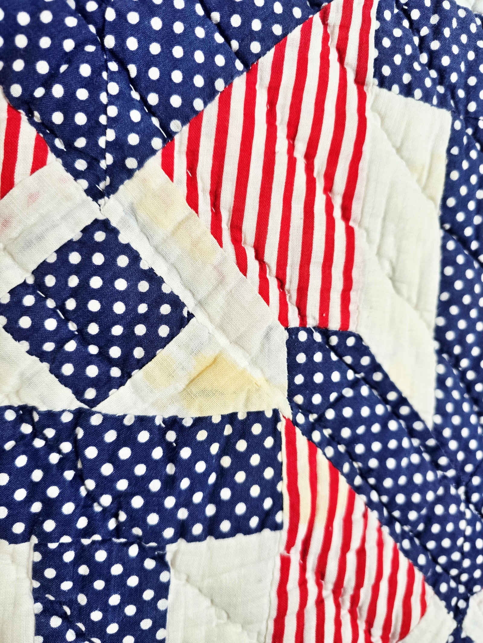 Vintage c1940 Patriotic Anchors Aweigh Quilt