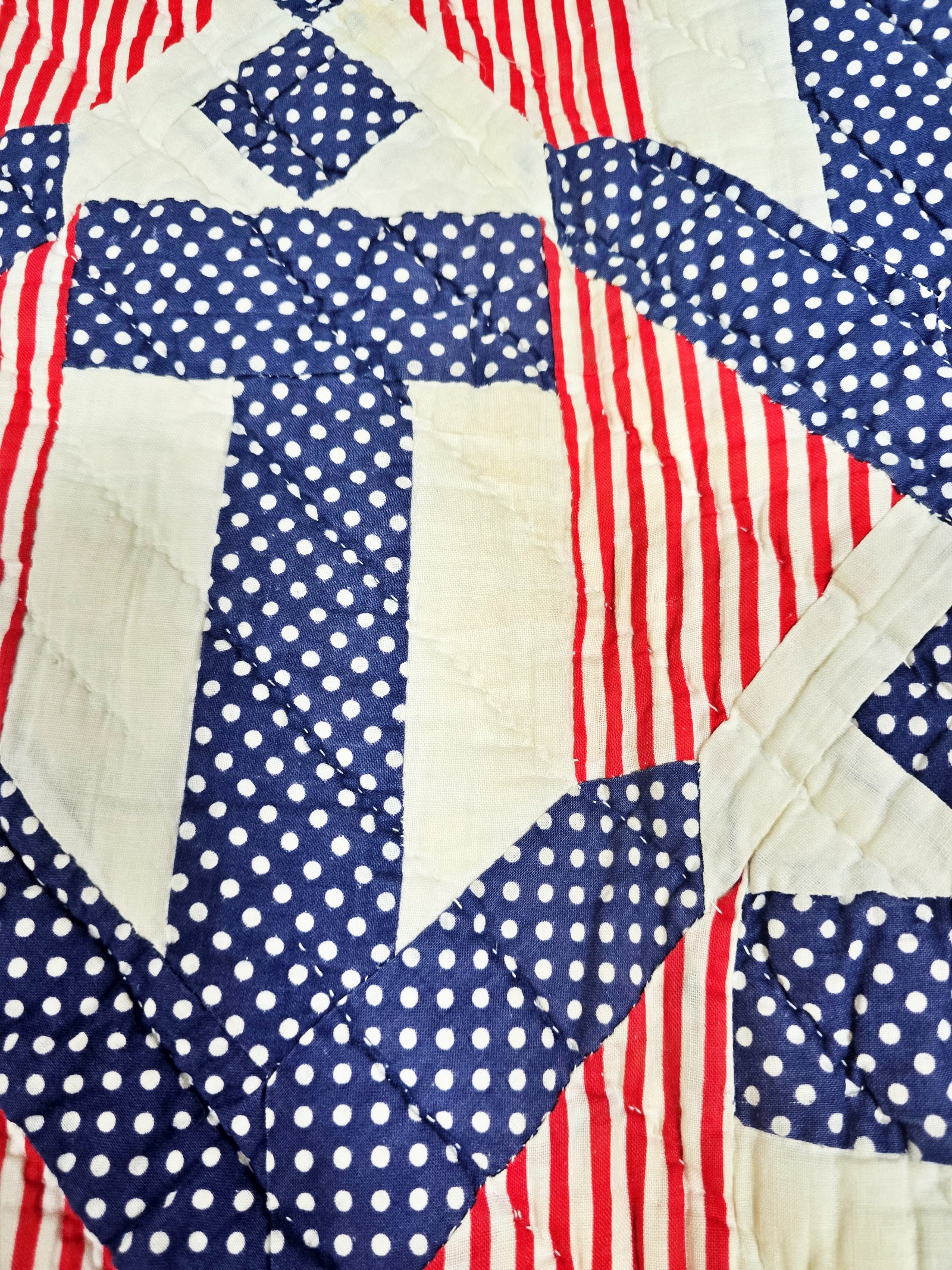 Vintage c1940 Patriotic Anchors Aweigh Quilt