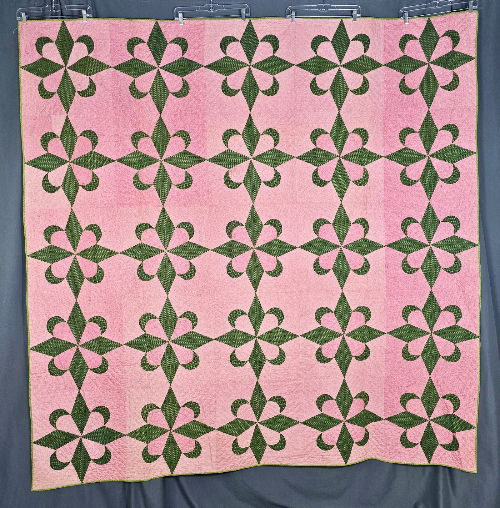 Antique c1870 Star and Crescent Quilt