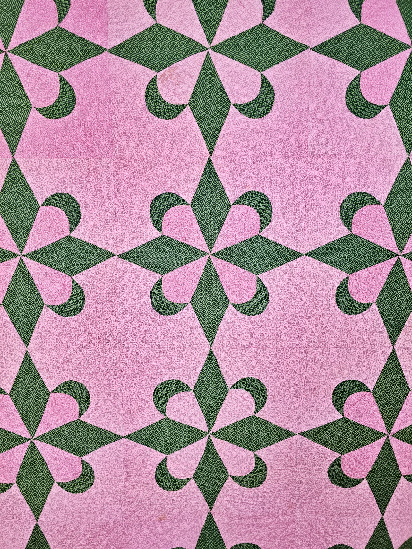 Antique c1870 Star and Crescent Quilt