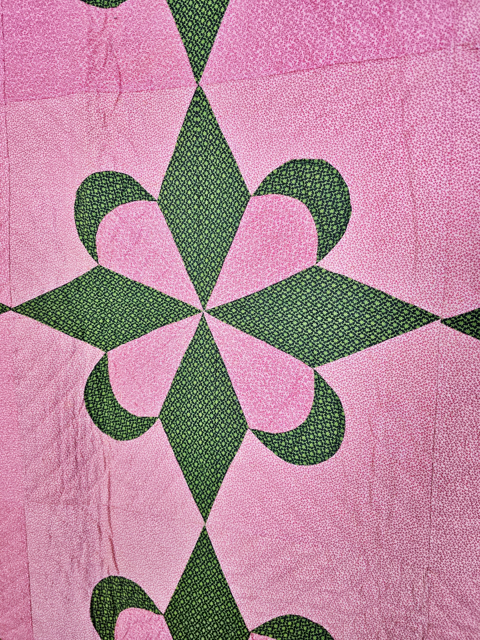 Antique c1870 Star and Crescent Quilt