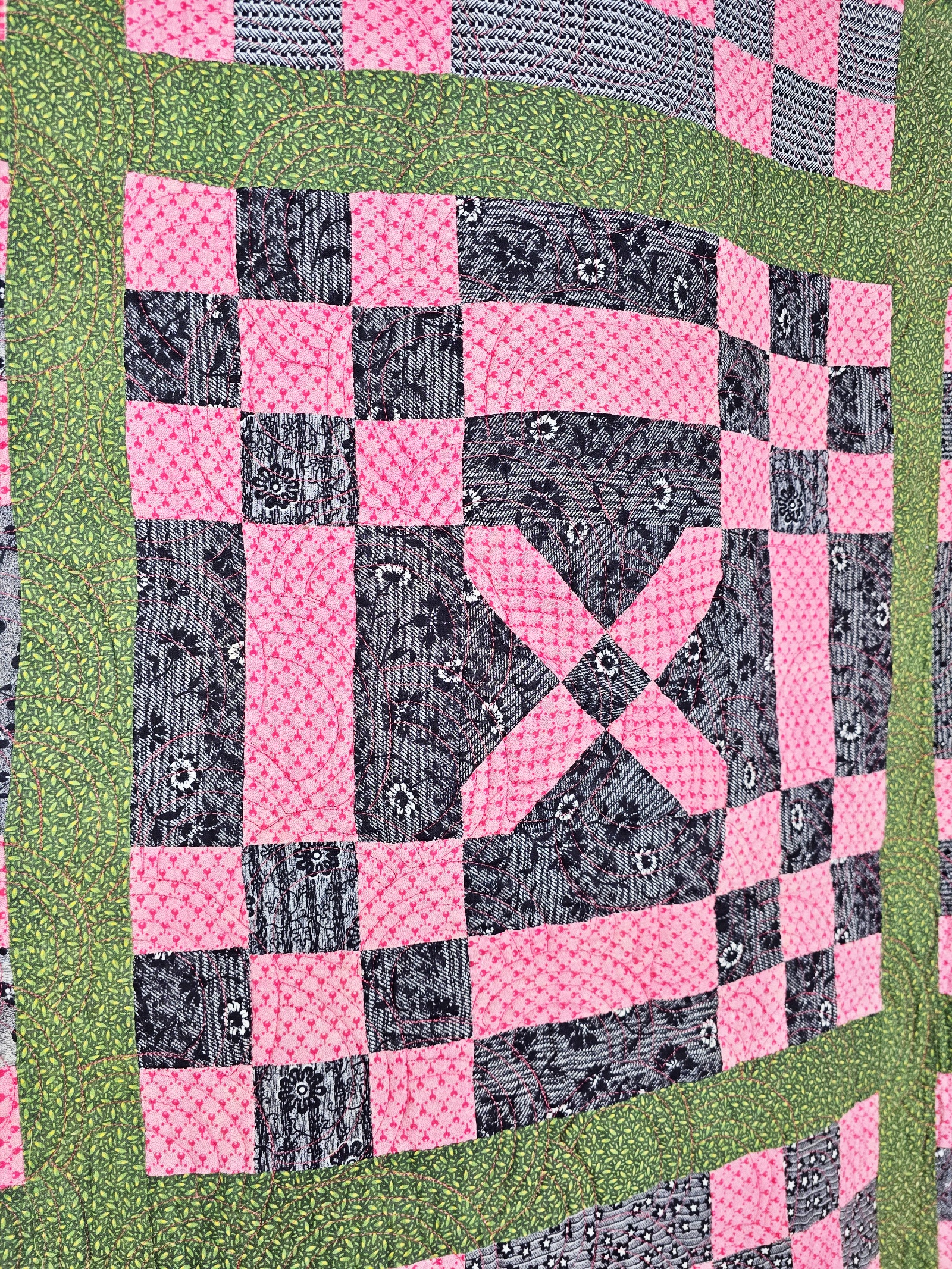 Antique c1890-2010 Cheesebox Quilt Variation