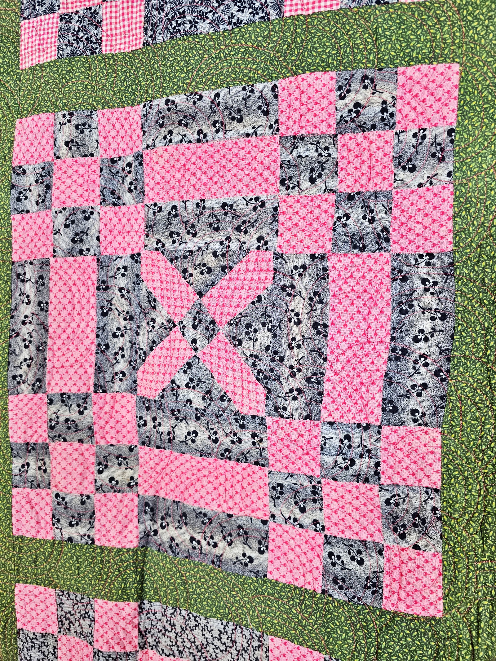 Antique c1890-2010 Cheesebox Quilt Variation